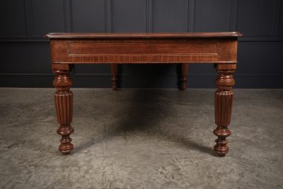 Large (8X4ft) Oak & Leather Partners Writing Table - Image 11