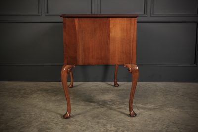 Elegant Walnut Writing Table Desk With Leather Inset Top - Image 10