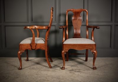 Pair Of Quality Mahogany Queen Anne Armchairs - Image 9