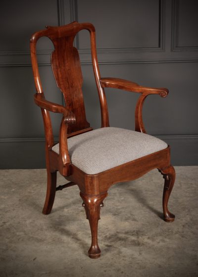 Pair Of Quality Mahogany Queen Anne Armchairs - Image 10