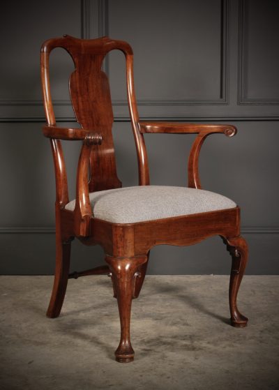 Pair Of Quality Mahogany Queen Anne Armchairs - Image 11