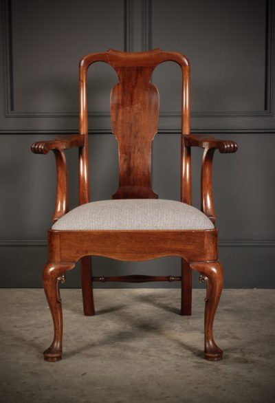 Pair Of Quality Mahogany Queen Anne Armchairs - Image 12