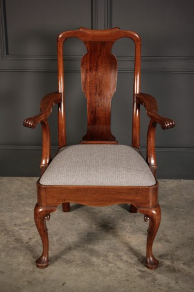 Pair Of Quality Mahogany Queen Anne Armchairs - Image 13