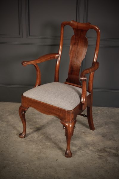 Pair Of Quality Mahogany Queen Anne Armchairs - Image 3