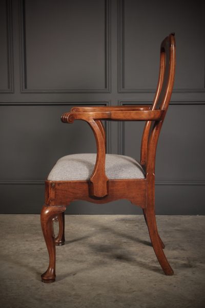 Pair Of Quality Mahogany Queen Anne Armchairs - Image 4