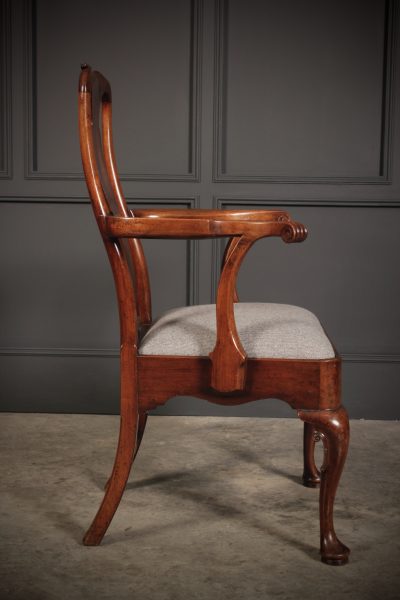 Pair Of Quality Mahogany Queen Anne Armchairs - Image 6