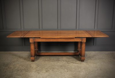 Solid Oak Extending Refectory Dining Table - Image 5