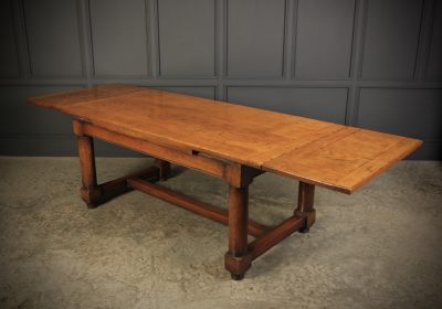 Solid Oak Extending Refectory Dining Table - Image 6