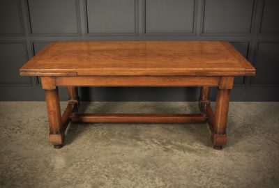 Solid Oak Extending Refectory Dining Table - Image 10