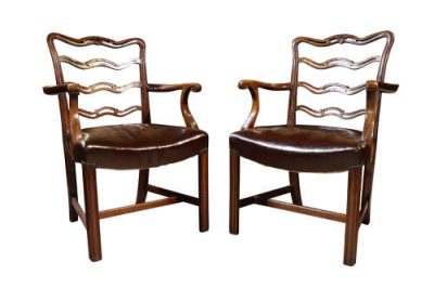 Pair of 1930s Mahogany Arm chairs - Image 2