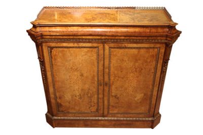 Victorian Burr Walnut Side Cabinet - Image 2