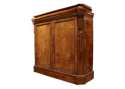 Victorian Burr Walnut Side Cabinet - Image 3