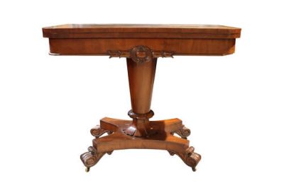 Victorian Mahogany Platform Base Card Table - Image 2